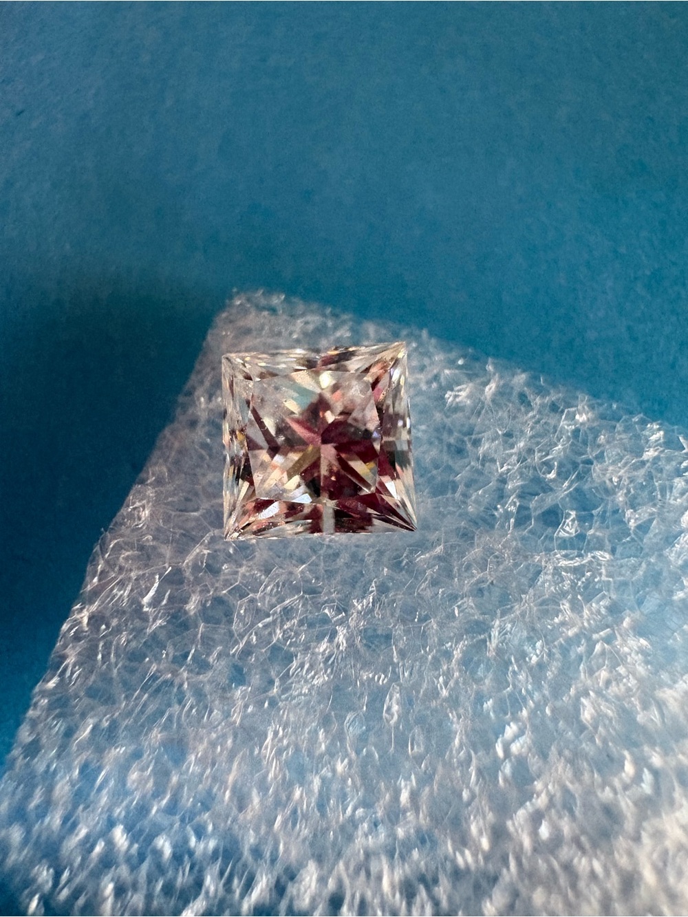 0.7 carat princess cut loose lab grown diamond F color VS1